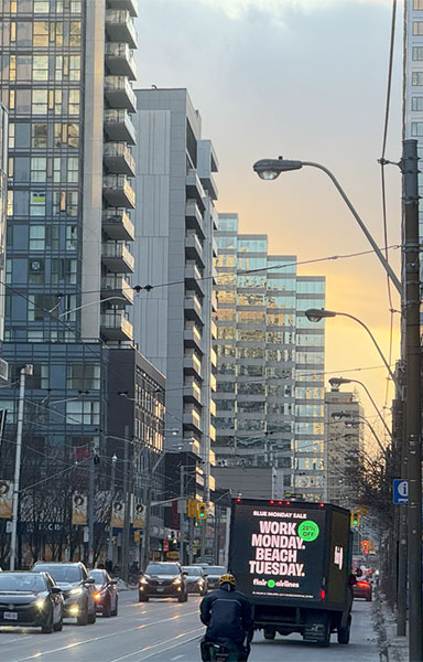 mobile led trucks Toronto advertising